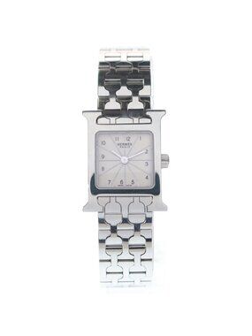 Hermes Watch Shell Dial SS Quartz Stainless Steel